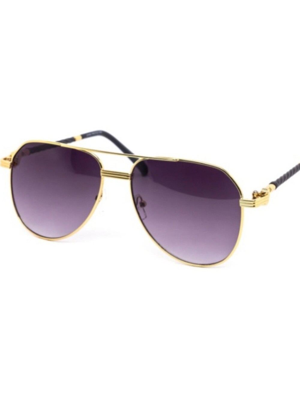 Gold Frame Purple Lens Men's Shorts